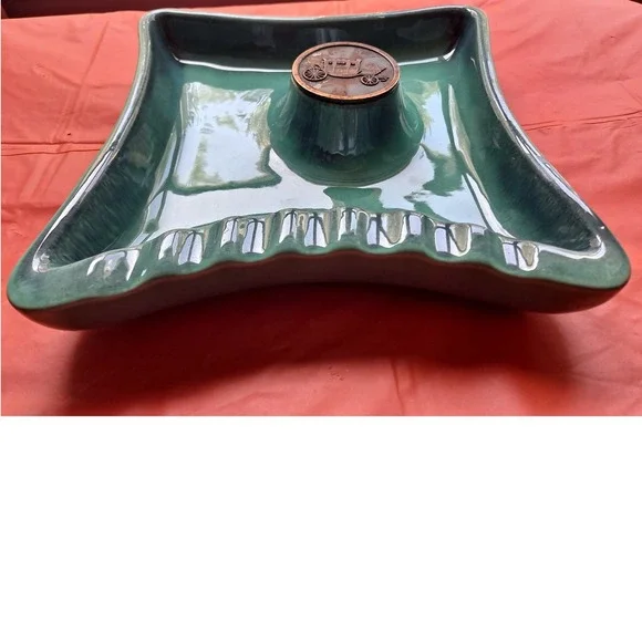 Hyde Park Ashtray Vintage Ceramic Green Mid Century Modern Decor 1990 U.S.A.‎ - Picture 3 of 6